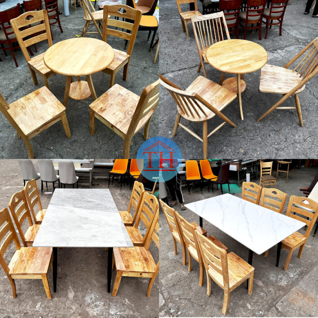 Bộ bàn ghế nhà hàng gỗ 