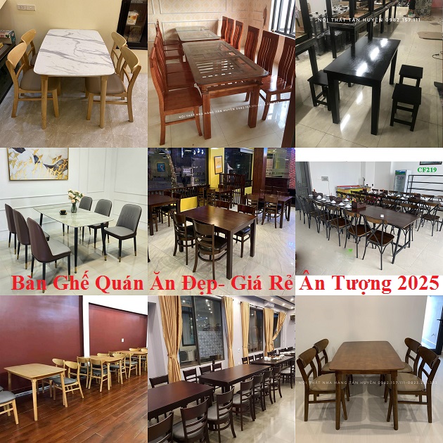 Bàn Ghế Quán Ăn Đẹp- Giá Rẻ Ấn Tượng 2025