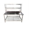 Bàn chặt inox 2 tầng có giá