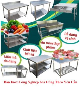 bàn inox công nghiệp