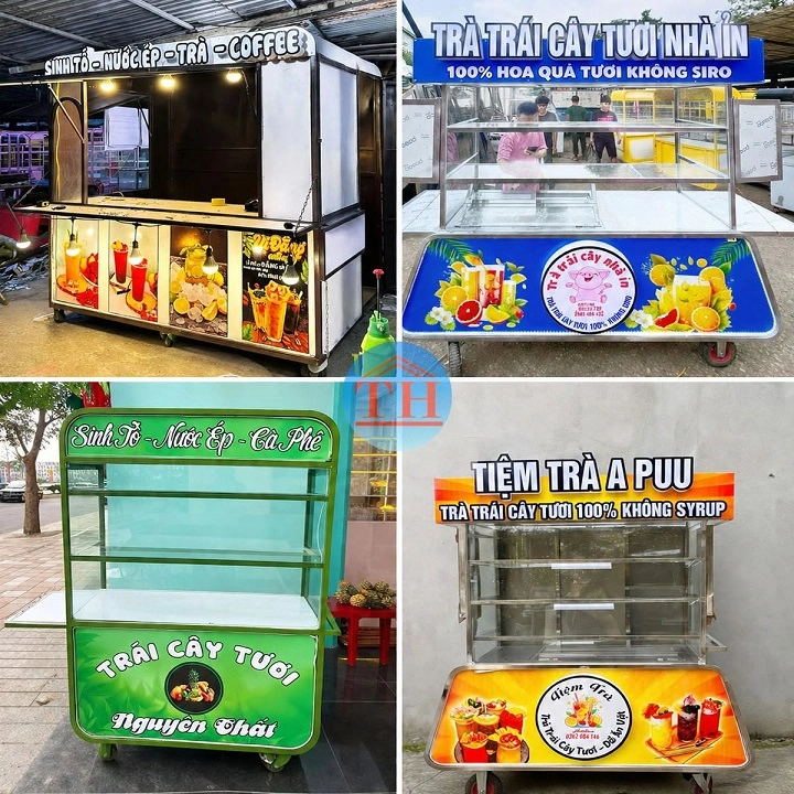 xe bán trà sữa
